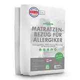 Welldora ǀ Premium Milbenbezug Matratzen 90x200x28 ǀ Fachärztlich getesteter Allergiker Matratzenschoner ǀ Anti Milben Encasing mit Reissverschluss ǀ Allergiker Bettwäsche