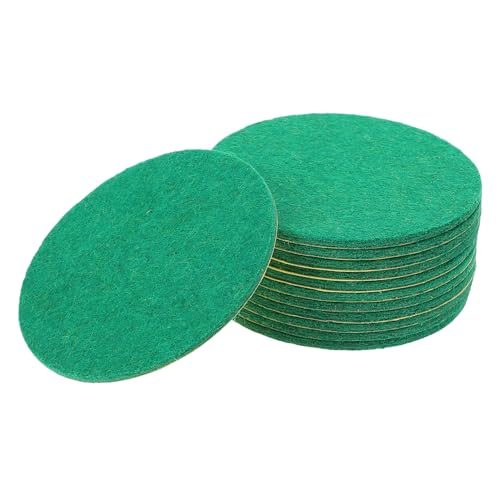 BCOATH 12st Eishockey Zubehör Air-Hockey-Filz-ersatzpolster Tischhockeyschlägerpolster Aus Polyesterfaser Filzgleiter Für Airhockey-paddel Hockeyzubehör Chemiefaser Aus Polyester Green