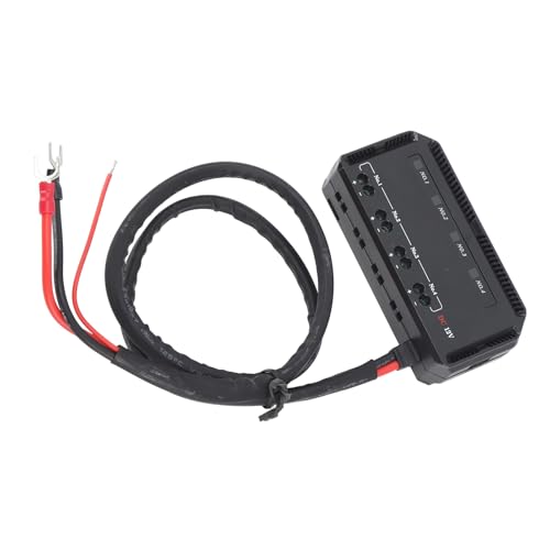 Kraftfahrzeugkasten 4 Spezialisten Sicherheitsbox 12V, Universal Box Safety Block mit LED -Display, für Auto -Motorrad LKW RV Marine mit Relais, Hoher Ausgang und Kompatibel Verschiedenen