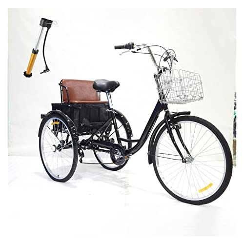 GLETSF Liegeräder für Erwachsene, faltbares Dreirad für Senioren, komplette Cruise-Bikes für Schwarz