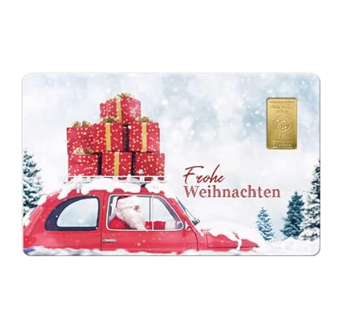 Geschenkkarte "Weihnachten IX" mit 1g Gold Fg. 999,9