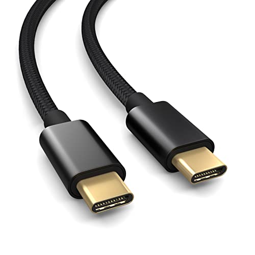 PAXO 0,5m USB C auf USB C Kabel, 10 Gbps Datenübertragung, USB 3.2 Gen2x1, USB Typ C Ladekabel und Datenkabel, schwarz
