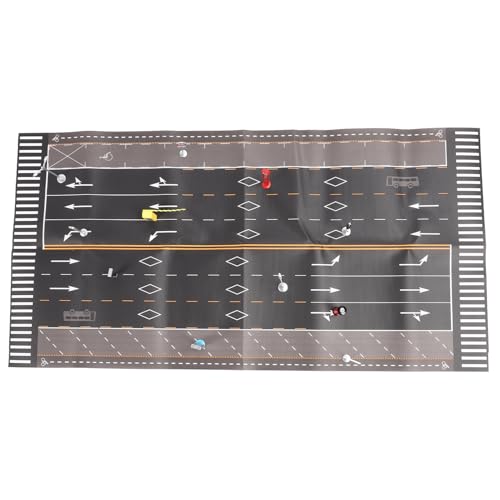 Miniatur-Straßeninfrastruktur-Modelldekoration, Abgerundete Ecke, Miniatur-Verkehrsstraßenmodell, Realistisches und Zuverlässiges Spielzeug für Zuhause (Englischer Stil B)