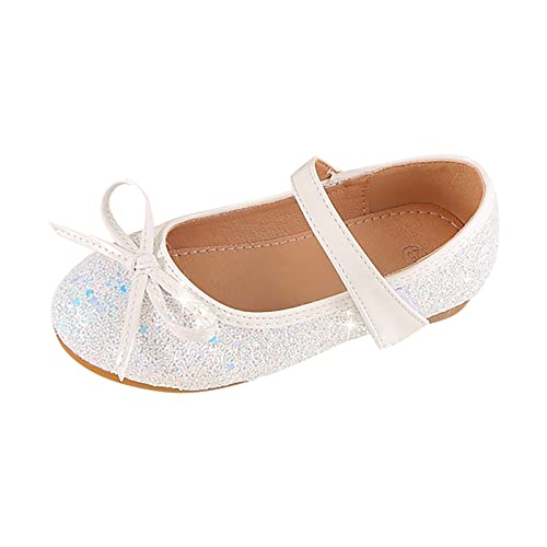 YIzdegg Ballettschuhe MäDchen Mit Bowknot Weichen Sohle Prinzessin Schuhe MäDchen 28 Mary Jane Halbschuhe Party Kleid Schuhe Leicht Laufschuhe Flache Schuhe Bequeme Walking Schuhe Kleid Schuhe