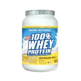 Body Attack 100% Whey Protein - Banana Milk, 900 g - Made in Germany - Extra cremiges Eiweißpulver mit Hydrolysat & BCAA´s, unterstützt Muskelaufbau und Diäten - Für Sportler & Athleten