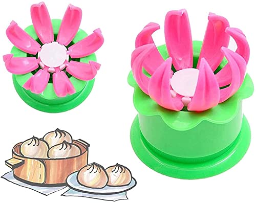 Nihexo Steamed Stuffed Bun Making Mold, Pastry Pie Steam Bun Dumpling Maker Mould, Baozi Maker Baozi Mold, DIY Pastry Pie Steamed Stuffed Bun Tool, for Cooking Delicious Baozi and Jiaozi (2Pcs)