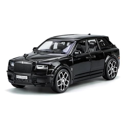 1 32 Für Rolls Royce Cullinan SUV Legierung Auto Modell Diecast Metall Spielzeug Fahrzeuge Sound Und Licht Auto Modell Druckgussmodelle Motorfahrzeuge(Schwarz)