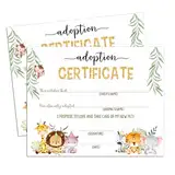 Adoptionszertifikat für Tiere, Annahme eines Tier-Partygeschenks, Adoptierzertifikate mit Dschungel-Thema, Adoptionsparty-Dekorationen, Safari-Geburtstagszubehör, 18 Stück