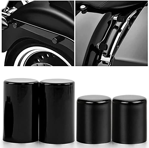 PSLER 4 Stück Docking Hardware Punkt Abdeckung für Harley Touring Electra Glide Ultra Limited Road King und andere Modelle 2009-2019, Motorradzubehör Dekoration(2 Kurz 2 Lang Schwarz)