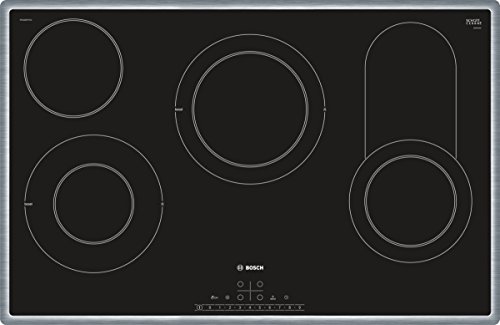 Bosch PKC845FP1D Serie 6 Glaskeramik-Kochfeld (autark), 80 cm breit, Made in Germany, Bräterzone für großes Kochgeschirr, PowerBoost schnelleres Kochen, DirectSelect intuitive Bedienung