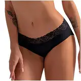 Kobilee Periodenunterschwäsche Damen Menstruation String Unterhosen Perioden Baumwoll Periodenunterschwäsche Schwarz High Waist Slip Weich Periodenunterwäsche Atmungsaktiv Damenunterhosen