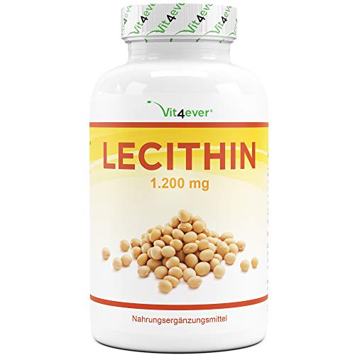 Lecithin 1.200 mg - 240 Softgels - Premium: Mit Phosphatiden - Sojalecithin ohne Gentechnik - Hochdosiert - Laborgeprüft - Premium Qualität