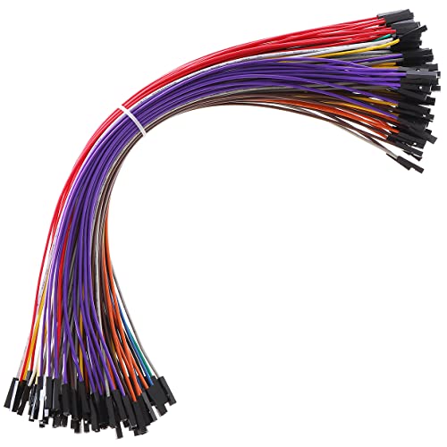 Breadboard Jumper Wires 20AWG, Bestlus Exklusiv Kabel Steckbrücken Drahtbrücken 30CM F/F, 10 Colors, Pack of 120, Square Head 0.1'' (12'', F/F)