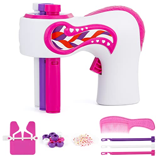 Weinsamkeit Automatic Hair Braider, Hair Bedazzler Kit, Rosa Automatische Elektrische Haarflechtmaschine, Automatic Braiding Device DIY Magic Hair Styling Tools für Mädchen Geschenk Spielzeug (B)