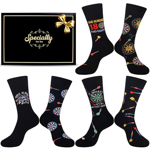 Belloxis Dart Geschenke für Männer Dartpfeile Socken Herren 43-46 Darts Zubehör Herrensocken 43-46 Geschenk Bruder