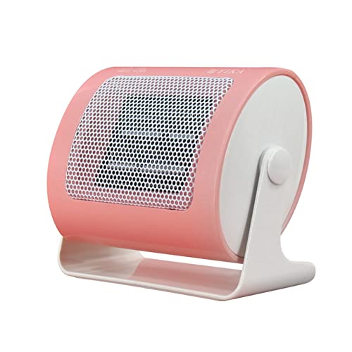 Heizung/Heizkörper, Desktop, Rosa, Heizung, tragbar, Kühltisch, Ventilator, 45 °, Tilt Speeds, 500 W, Overheating Protection Personal Small Floor for Home Office Portable Heaters for