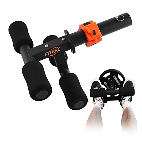 Fitarc Tib Bar, Tibialis Trainer, Knees Over Toes (5cm Hantelscheiben), Schienbeintrainer für Krafttraining und Beintraining die Stärkung der Waden / Schienbeine / Knöchel