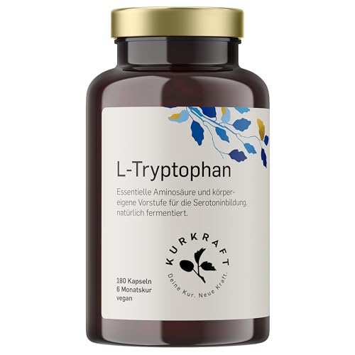 L-Tryptophan 500mg - 180 Kapseln hochdosiert - natürlich fermentiert - laborgeprüft - vegan - ohne unerwünschte Zusatzstoffe - deutsche Produktion