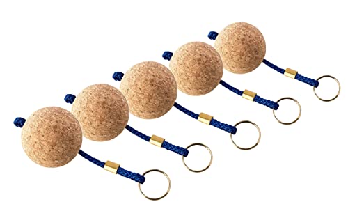 5er-Pack Boots Schlüssel-Anhänger aus Kork | maritime Anhänger für Schlüssel (Kugel) | 3 verschiedene Formen zur Auswahl