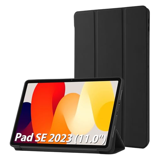 Simpeak Hülle Kompatibel mit Xiaomi Redmi Pad SE 11 Zoll, Ultra Dünn mit Standfunktion Schutzhülle Kompatibel für Redmi Pad SE, Taschen Case, Schwarz