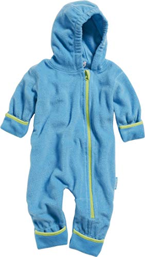 Playshoes Unisex Kinder Fleece-Overall Jumpsuit, aquablau, 92