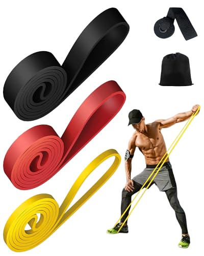 kwotry Kwotry Theraband 3-Stufen Resistance Bands Tragbar Set Türanker Fitnessgeräte für Zuhause Widerstandsbänder krafttraining für Pilates Training Physiotherapie Stretching Yoga