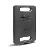 Yes4All CMJ4 Gusseisen Ruck Plate Gewichte, 20,4 KG | 45 PFUND, Schwarz - Einzeln