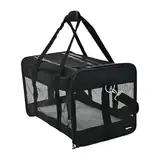 Amazon Basics AMZSC-002 Tragetasche für Hund Haustiere mit weichen Seiten, Größe M, Schwarz, 42 L x 24 W x 25 H cm