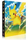 Sammelalbum for Pokemon, hält 240 Karten-30 Seiten, Kartenhalter Album, Sammelkartenalben, Kinder Karten Halter, Buch Ordner Speicher Organizer für Jungen Mädchen(gelb)