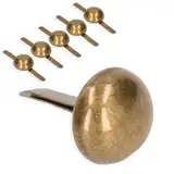 HERCHR 12 Mm Antik-Bronze-Ledernieten Für Die DIY-Herstellung von Geldbörsen, 200 Stück, 2 Zinken, Runder Kopf, Metall-Nagelkopf-Nieten, Eisen-Taschenfüße, Nieten Für Kleidung, Taschen, Lederschuhe