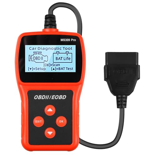 OBD2 Diagnosegerät, Auto OBD2 Scanner Codeleser Motor-Scanner mit Volle OBD2-Funktionalität, Adapter für OBD-II Autos, Diagnosewerkzeuge Fehlercodeleser für KFZ, Spannungserkennung und -überwachung