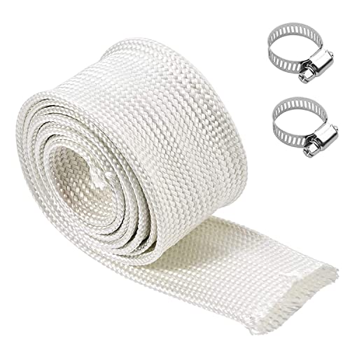 Abgasschlauch 25mm für Stromerzeuger 120CM für Notstromaggregat Abgasrohr Standheizung Isolierung Schlauch High TEMP Fiberglass Sleeving Für Heizungen Air-Klimaanlage