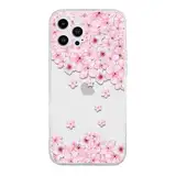 Rnrieyta Miagon Kreativ Blume Hülle für iPhone XR,Schmetterling Blätter Blumen Flower Serie Schutzhülle Transparentes Weich TPU Cover Dünne Kratzfeste Silikon Gel