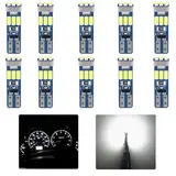 SUCANY 10 Stück DC 12V T5 Autolampen,für 17 18 27 37 58 70 73 74 79 85 86 206 207 286 2721 306 307 308 406 407 PC74 Autolampen,Indoor Cluster Gauge Kits (Weiß)