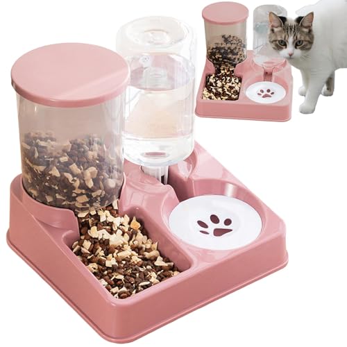 2-in-1 Automatische Haustierfutter- Und Wasserlieferant | Schwerkraft- Und Wasserlieferant Für Katzen Und Hunde | Filter Outdoor Automatic Water Bowl 2 In 1 Katzenfutter- Und Wasserspender