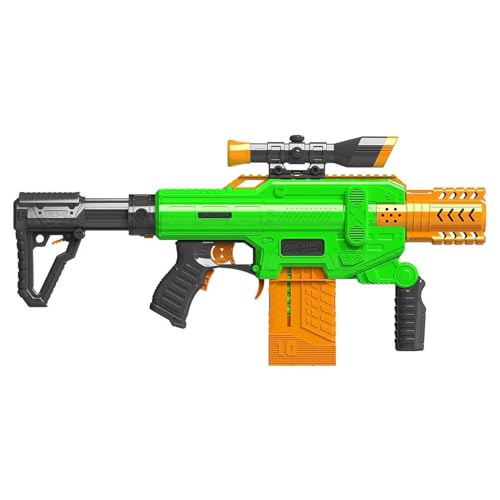 Dart Zone - Blaster - Grün - inkl. 10 Darts - Batteriebetrieben - Kompatibel mit Nerf-Magazinen und Darts - Ab 8 Jahren - Unisex