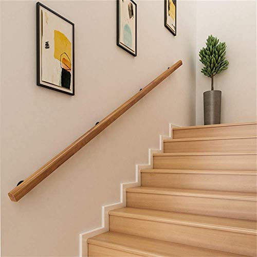 DKXCOSQ Rutschfestes Treppenhandlauf-Set aus Kiefernholz, 30 bis 6 m, komplettes Set für den BAU von Kindergärten, Seniorenhäusern und Villen zu Hause.