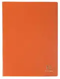 Exacompta 88224E Sichtmappe Opak PP blickdicht, 24 x 32 cm, für DIN A4, 20 Kristallhüllen, hohe Transparenz, 1 Stück, orange