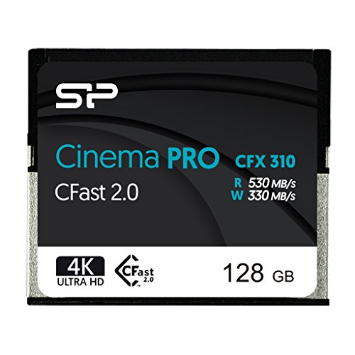 Silicon Power CinemaPro CFX310 128 GB 3500X CFast 2.0 Karte (MLC), für Canon XC10/1D X Mark II, Blackmagic URSA Mini und mehr