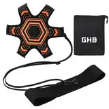 GHB Fußball Kick Trainer Solo Fussball Trainingszubehör Kinder Fußball Training Verstellbar Taillengürtel Geschenk Jungen Ball Kicken Orange