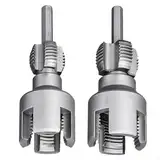 2 Stück Rohrgewinde-Schneidwerkzeug, 20 mm + 25 mm integriertes internes und externes Rohreinfädelwerkzeug für elektrische Bohrmaschine