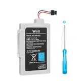 FLSTOR Akku für Wii U Gamepad, 3600mAh hohe Kapazität Ersatz-Akku-Pack für Nintendo Wii U Gamepad WUP-010/ WUP-012 mit Werkzeug