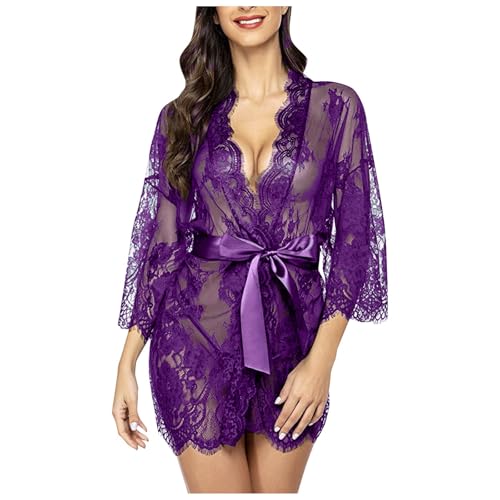 Dessous Ohne Schritt Für Damen Spitze Bodysuit Stück Babydoll Rückenlos Mini Teddy V-Ausschnitt Women Glitter Damen-Bodys Mit Beinen Exotische Dessous-Sets