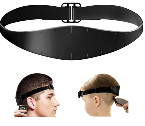 Haarschneide Schablone, Fade Guide Verstellbare Haarschnitt Band, Haarschneideschablone für Herren Silikon Haarschneide Hilfe Gebogenes Haare Schneiden Übergang Selber Schneiden Für Home Haarschnitte