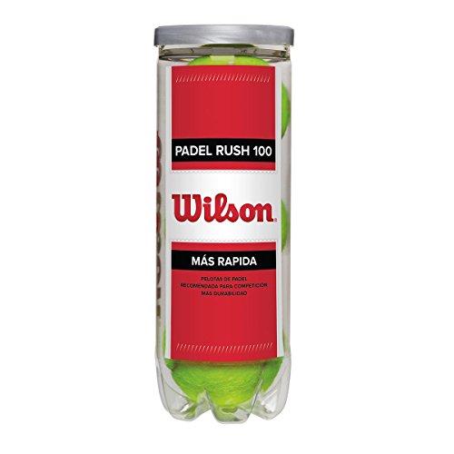 Wilson Unisex – Erwachsene Padel Rush 100 3BALL, Yellow, One Size