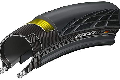 Continental Unisex — Grand Prix 5000 Tubeless Fahrradreifen für Erwachsene, Schwarz, 28 "| 700 x 25C