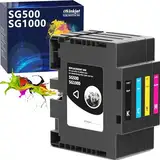 Osinkjet SG500 SG1000 Tinte Kompatibel für Sawgrass SG500 SG1000 Sublimationsdrucker(4er-Pack, 1 Schwarz, 1 Cyan, 1 Magenta, 1 Gelb),Neuester aktualisierter Chip, Keine AB-Seriennummer