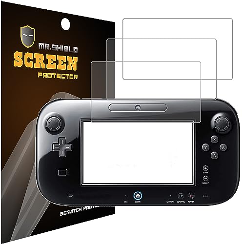 Mr.Shield Schutzfolie Kompatibel mit Nintendo Wii U Console Anti-Glare [3 Stück] Displayschutzfolie (PET Material)