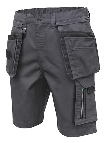 Högert Technik - LEMBERG Shorts mit Taschen dunkelgrau L (52) | Herren Kurz Hose Arbeitshose | Arbeitsshorts Arbeitshosen Männer | EN ISO 13688