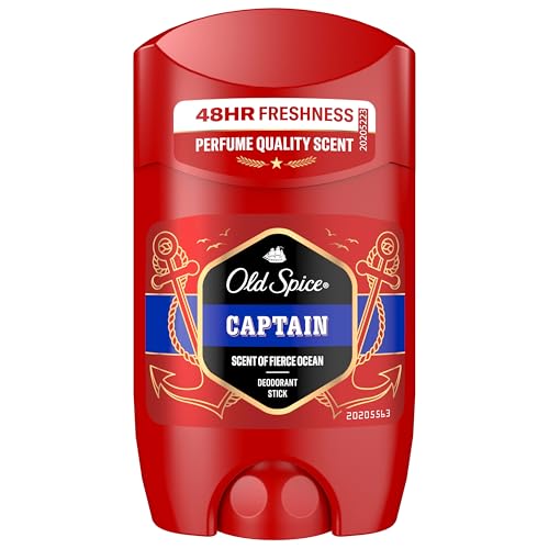 Old Spice Captain Deo Stick für Männer (50 ml), Herren, 48 h Frische, 0 % Aluminiumsalze, keine weißen Rückstände und gelben Flecken